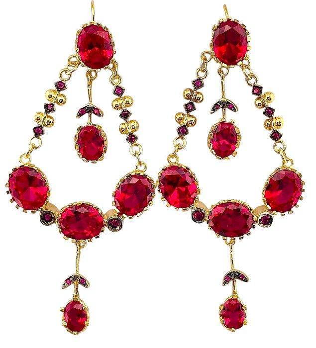 Zonder Minimumprijs - Oorbellen - 9 kt. Geel goud, Zilver, Sieraden, Tassen en Uiterlijk, Oorbellen