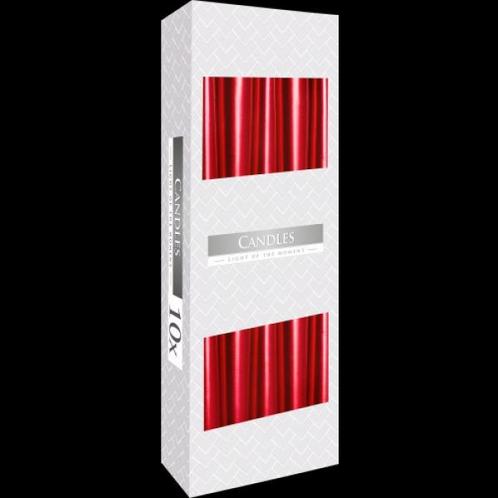 Taper kaarsen Rood Metalic set van 10 mooie Kaarsen 25x2,2cm, Hobby en Vrije tijd, Knutselen, Nieuw, Ophalen of Verzenden