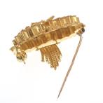 Antiek gouden broche van een mutsenbel; Filigrain techniek, Sieraden, Tassen en Uiterlijk, Broches, Ophalen of Verzenden, Gebruikt