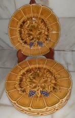 Sarreguemines Barbotine 19e eeuwse dessertbordjes -