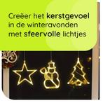 Kerstverlichting Raam Kerstster + Kerstboom + Sneeuwpop met, Diversen, Kerst, Verzenden, Nieuw