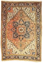 Groot Perzisch tapijt Heriz 320x220 wollen vloerkleed iran, Huis en Inrichting, Stoffering | Tapijten en Kleden, Groot perzisch Tapijt wollen vloerkleed iran heriz handgeknoopt