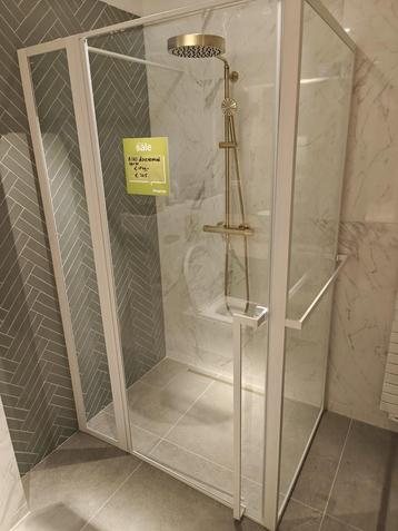 Showmodel douchecabine 120x90cm wit / helder glas - 0016 beschikbaar voor biedingen