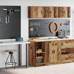 vidaXL Garagekasten 2 st bewerkt hout oud hout, Verzenden, Nieuw