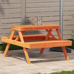 vidaXL Picknicktafel 105x134x75 cm massief grenenhout, Tuin en Terras, Verzenden, Nieuw