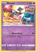 Deoxys 120/264 holo (Fusion Strike), Ophalen of Verzenden, Nieuw, Losse kaart, Foil