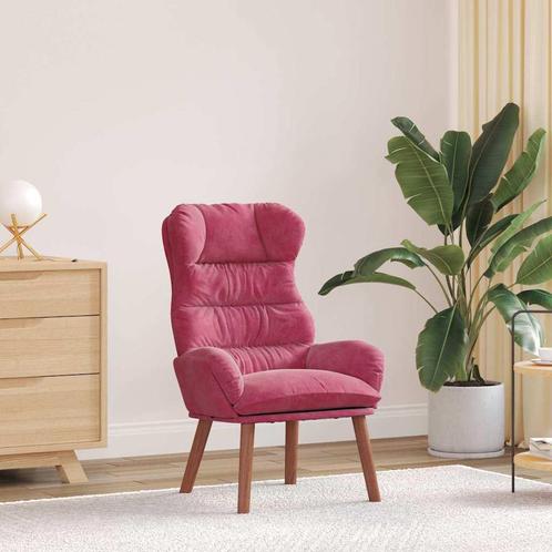 vidaXL Relaxstoel fluweel wijnrood, Huis en Inrichting, Fauteuils, Nieuw, Verzenden