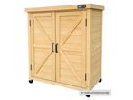 Veiling - AXI Felix houten opbergkast Bruin, Tuin en Terras, Bergingen en Tuinkasten, Nieuw