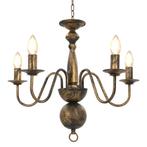 Antieke Kroonluchter | 5xE14 | Retourdeal | Sfeerverlichting, Huis en Inrichting, Lampen | Kroonluchters, Ophalen of Verzenden