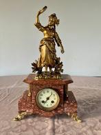 Pendule - Glas, Marmer, Zinklegering - 1900-1910, Antiek en Kunst
