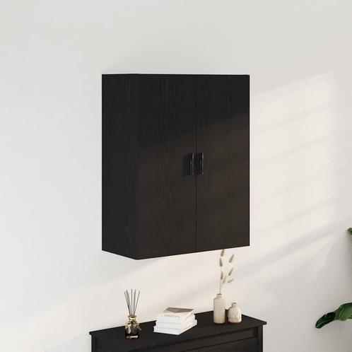 vidaXL Wandkast Zwart eiken 69,5 x 34 x 180 cm Bewerkt hout, Huis en Inrichting, Kasten | Buffetkasten, Nieuw, 50 tot 100 cm, Overige houtsoorten