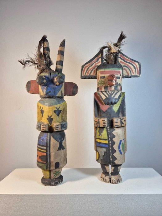 Très beau couple Kachina/Hopi - Pop, Antiek en Kunst, Kunst | Niet-Westerse kunst