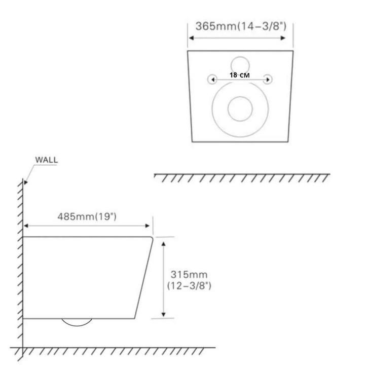 Mudo Wandcloset | Randloos | Mat Grijs (inclusief zitting), Doe-het-zelf en Verbouw, Sanitair, Ophalen of Verzenden