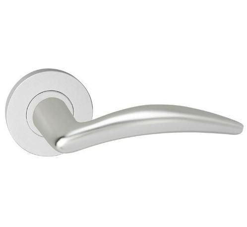 Deurkruk / Deurklink Windsor op Rond Rozet Aluminium F1, Doe-het-zelf en Verbouw, Hang- en Sluitwerk, Nieuw, Ophalen of Verzenden