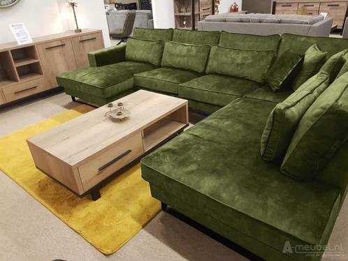 U-Bank Naaldwijk - u-banken - Groen, Huis en Inrichting, Banken | Sofa's en Chaises Longues, Nieuw, Stof