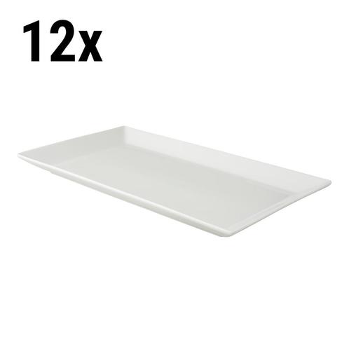 GGM Gastro | (12 stuks) WHITE DELIGHT - Bord - 330x185mm - |, Huis en Inrichting, Keuken | Servies, Effen, Nieuw, Bord(en), Verzenden