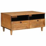 vidaXL Salontafel Lichtbruin 80 x 54 x 40 cm massief, Huis en Inrichting, Tafels | Salontafels, Verzenden, Nieuw, 50 tot 100 cm