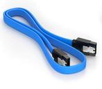 SATA 3 kabel 180/180 50cm Blauw met Clip, Ophalen of Verzenden, Nieuw