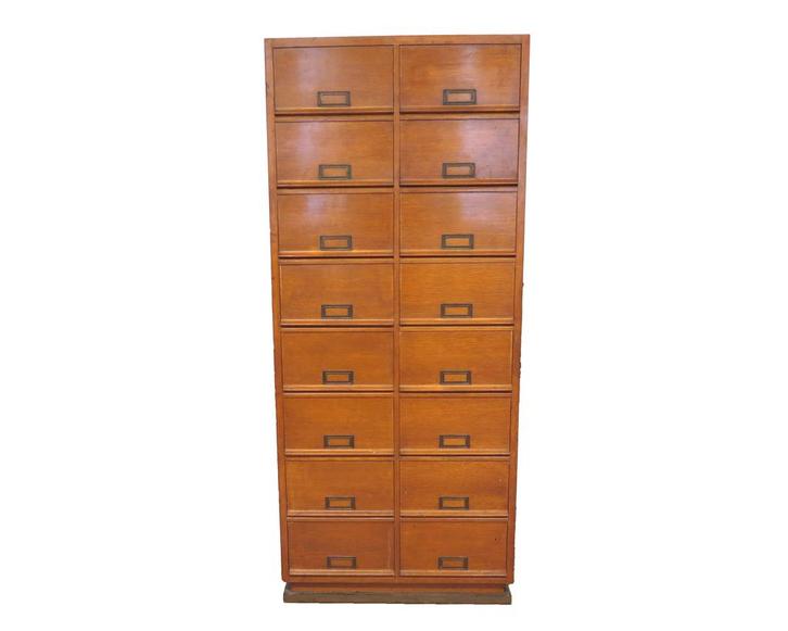 Een eikenhouten archiefkast, 20e eeuw, Antiek en Kunst, Antiek | Meubels | Kasten