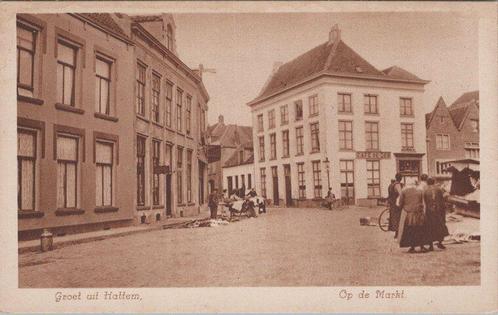 HATTEM - Groet uit Hattem. Op de Markt, Verzamelen, Ansichtkaarten | Nederland, Verzenden