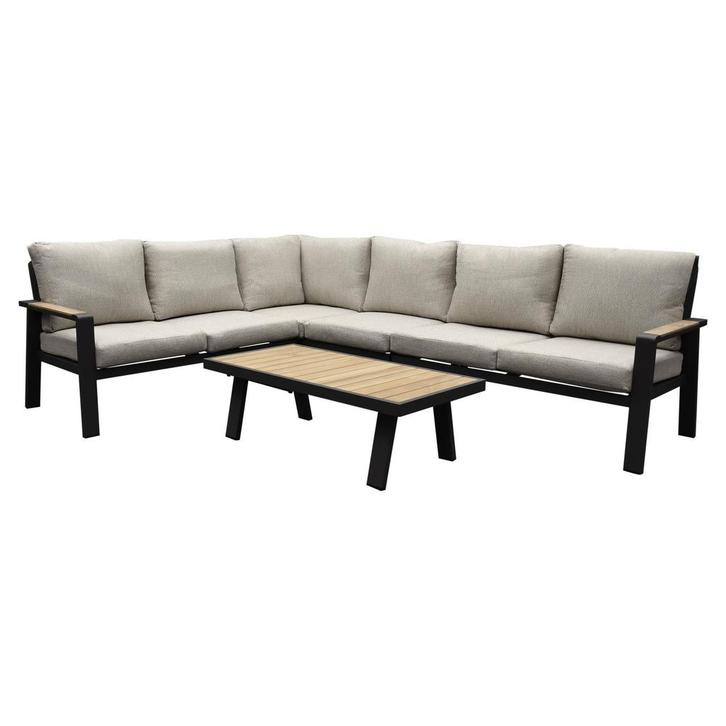 Lola hoek loungeset 5-delig aluminium antraciet, Tuin en Terras, Tuinsets en Loungesets, Nieuw, Ophalen of Verzenden