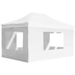 vidaXL Partytent inklapbaar met wanden 4,5x3 m aluminium wit, Verzenden, Nieuw, Partytent