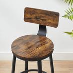 2x barkrukken - hoge krukken met rugleuning - zithoogte, Verzenden, Nieuw
