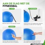 Tunturi Anti Burst Fitness bal met Pomp - Yoga bal 65 cm -, Sport en Fitness, Ophalen of Verzenden, Zo goed als nieuw