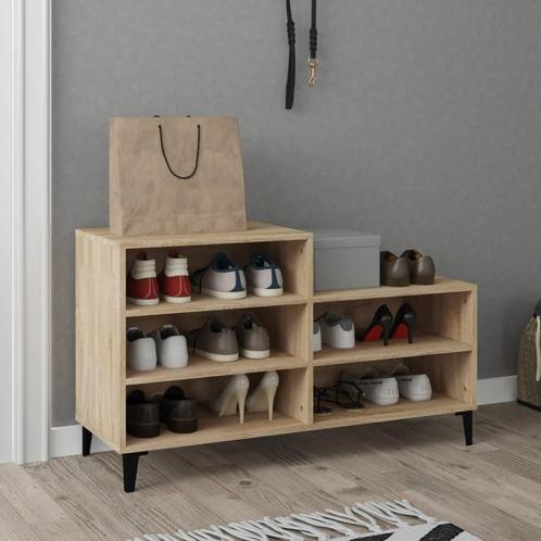 vidaXL Schoenenkast 102x36x60 cm bewerkt hout sonoma, Huis en Inrichting, Kasten | Schoenenrekken, Nieuw, Verzenden