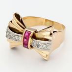Ring - 18 karaat Geel goud, Witgoud Diamant (Natuurlijk) -, Nieuw