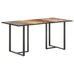 Eettafel 160cm Massief Hout | Retourdeal 41% Korting, Huis en Inrichting, Tafels | Eettafels, Eikenhout, Nieuw, Vijf personen of meer
