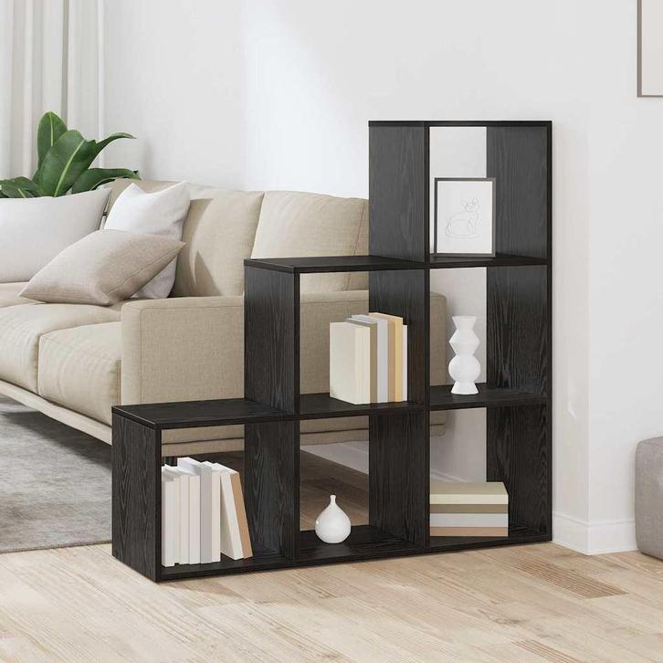 vidaXL Boekenkast Zwart eiken 99 x 29 x 99 cm Bewerkt hout, Huis en Inrichting, Kasten | Boekenkasten, Nieuw, 50 tot 100 cm, Overige houtsoorten