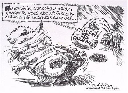 Pentekening Amerika - Fatcat boerderij wet (lijst optie), Antiek en Kunst, Kunst | Tekeningen en Foto's, Verzenden