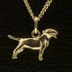 Gouden Bullterrier ketting hanger - klein, Verzenden, Nieuw