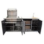 Horizon Bar en Grill buitenkeuken 243x95xH114 cm wit, Tuin en Terras, Houtskoolbarbecues, Ophalen of Verzenden, Nieuw