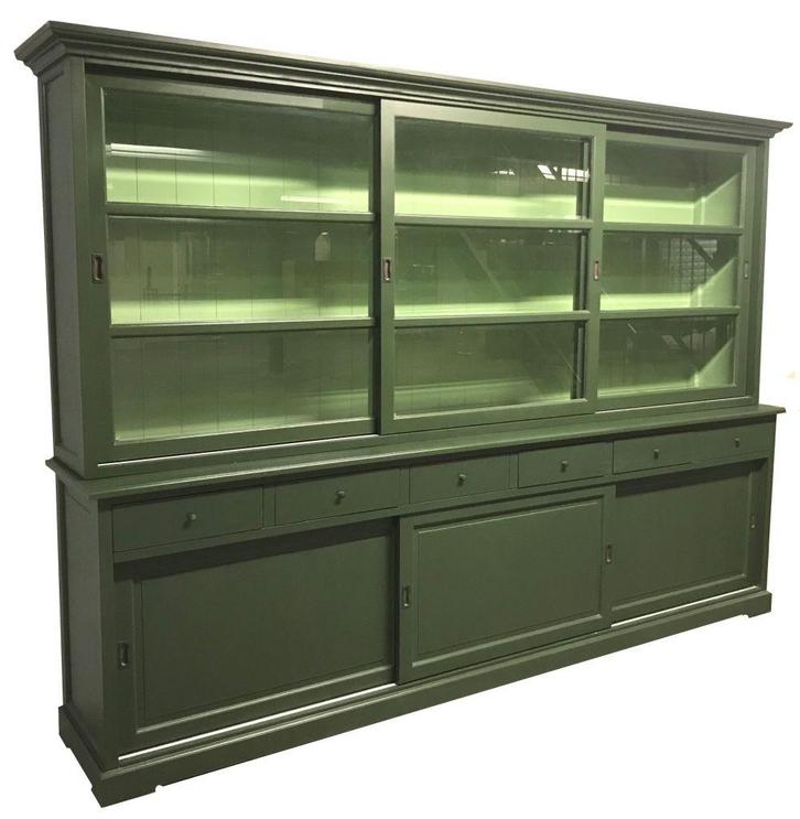 Buffetkast olijf groen Uden 300cm, Huis en Inrichting, Kasten | Buffetkasten, Ophalen of Verzenden