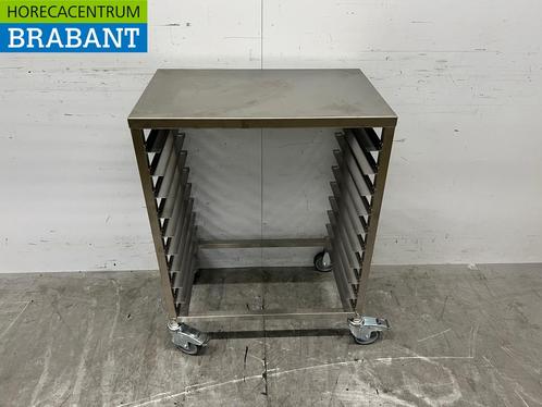 RVS Saro Verrijdbare regaalwagen 10 x 60/40 cm platen Horeca, Zakelijke goederen, Horeca | Keukenapparatuur, Nieuw zonder verpakking