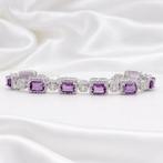 Zonder minimumprijs - Armband Verguld Amethist - Topaas -, Nieuw