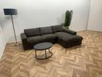 *Showroom Model* Antraciet Ribstof Hoekbank, Huis en Inrichting, Banken | Bankstellen, Ophalen of Verzenden, Nieuw