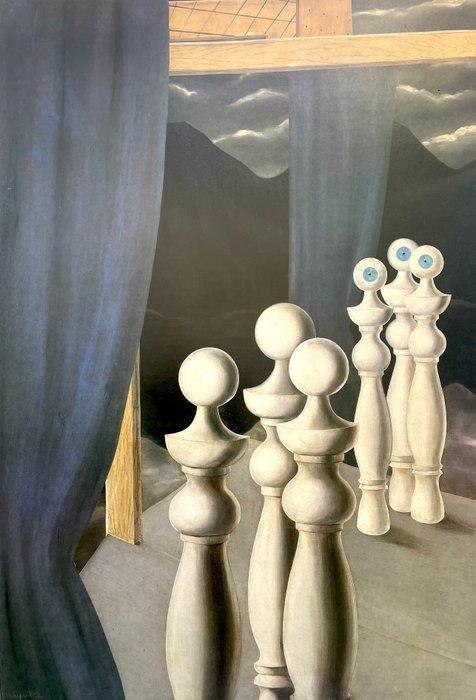 René Magritte (after) - Le Rencontre - Offset Lithography -, Antiek en Kunst, Kunst | Tekeningen en Foto's