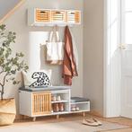 2dekans | SoBuy Zitbank - Schoenenkast - Wit - -, Ophalen of Verzenden, Zo goed als nieuw