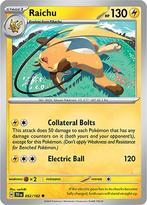 Raichu 052/162 reverse holo Temporal forces, Ophalen of Verzenden, Nieuw, Losse kaart, Foil