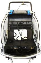 Fietskar kind - buggy - 2-zits - met schokbreker - blauw, Fietsen en Brommers, Ophalen of Verzenden, Nieuw