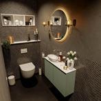 MONDIAZ FOWY toiletmeubel 80cm kleur army. Waskom positie, Ophalen of Verzenden, Nieuw, Bad