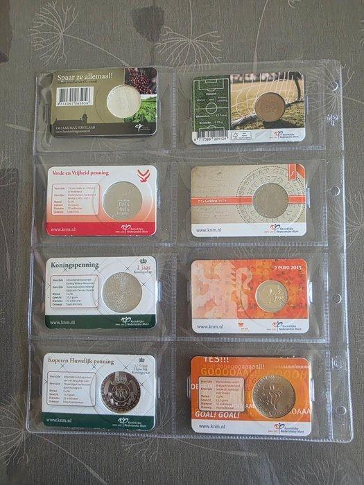 Nederland. Coin Card Various Years (8 stuks) (Zonder, Postzegels en Munten, Munten | Europa | Euromunten