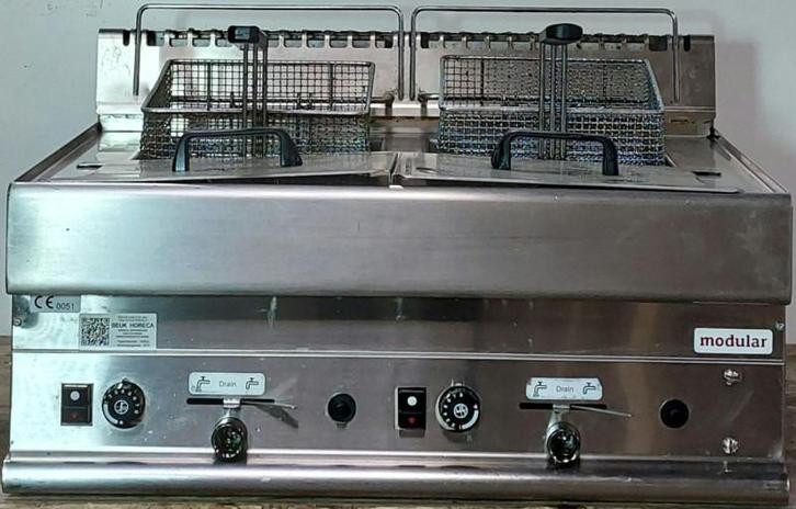 Occasion Modular gas friteuse 8+8 Liter, Zakelijke goederen, Horeca | Keukenapparatuur, Gebruikt, Ophalen