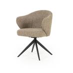 Stoel Eleonora CONNER Bruin *NIEUW* Eetkamerstoel, Bruin, Nieuw, Stof, Eén