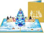 Grote chique goudkleurige kerstkaart met pop-up kerstboom..., Verzenden, Nieuw