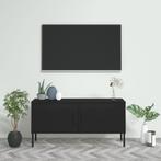 vidaXL Tv-meubel 105x35x50 cm staal zwart, Huis en Inrichting, Kasten | Televisiemeubels, 100 tot 150 cm, Verzenden, Nieuw, Minder dan 100 cm