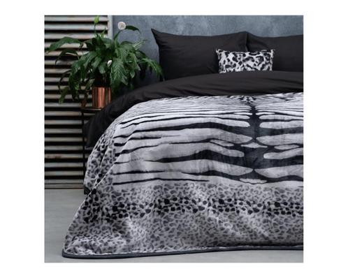 Sleeptime Embossed deken Zebra Grijs, Huis en Inrichting, Slaapkamer | Beddengoed